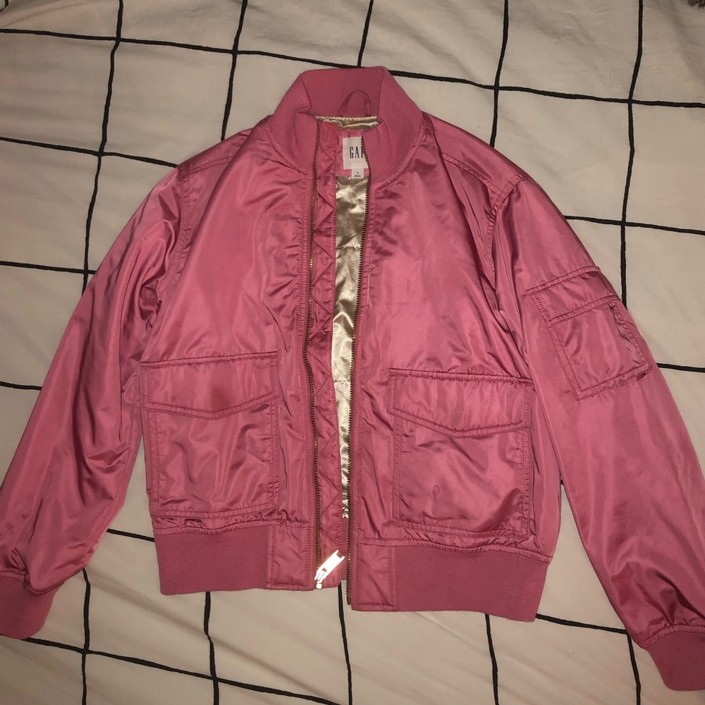 Gap Classic Pink Nylon Bomber Jacket